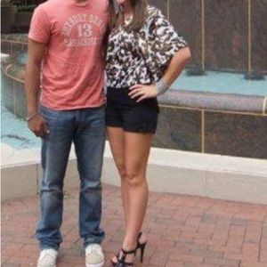 2bebe cheetah print shirt ~small